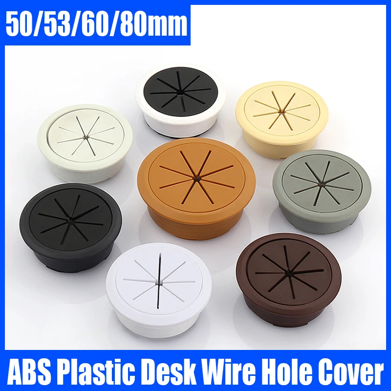 

10PCS 50-80mm Desk Wire Hole Cover ABS Plastic Table Cable Organizer Cable Cord Grommet Table Cable Hole Cover Cable Outlet Port