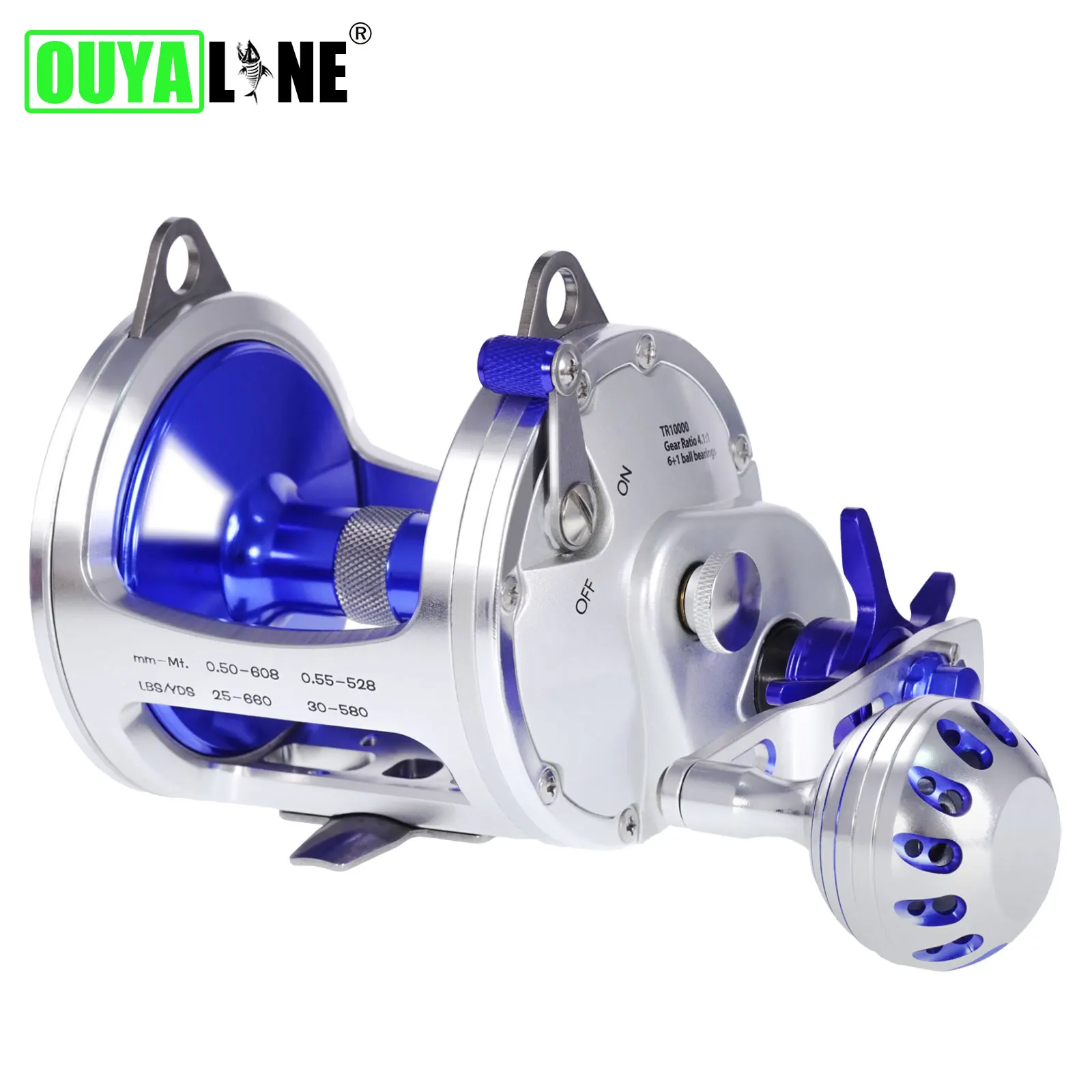 Moulinet De Pêche Dr.Fish 10000 – Corps Aluminium, 13+1BB, 40kg De Drague, Neuf