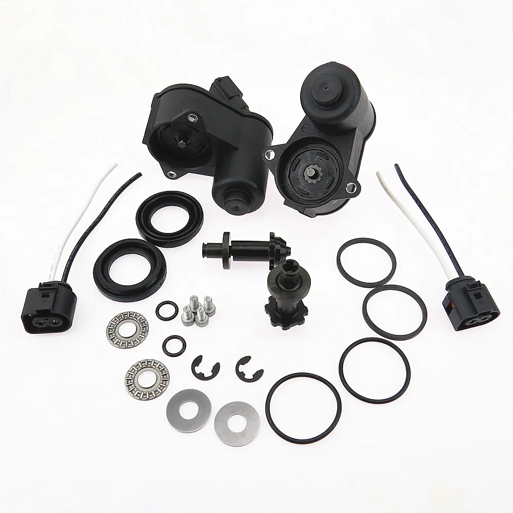 SCJYRXS 2Set 6 Teeth Rear Wheel Brake Caliper Motor + Screw Tool Kit+Adapter Cable Plug For Audi A6 32332082 1J0937773