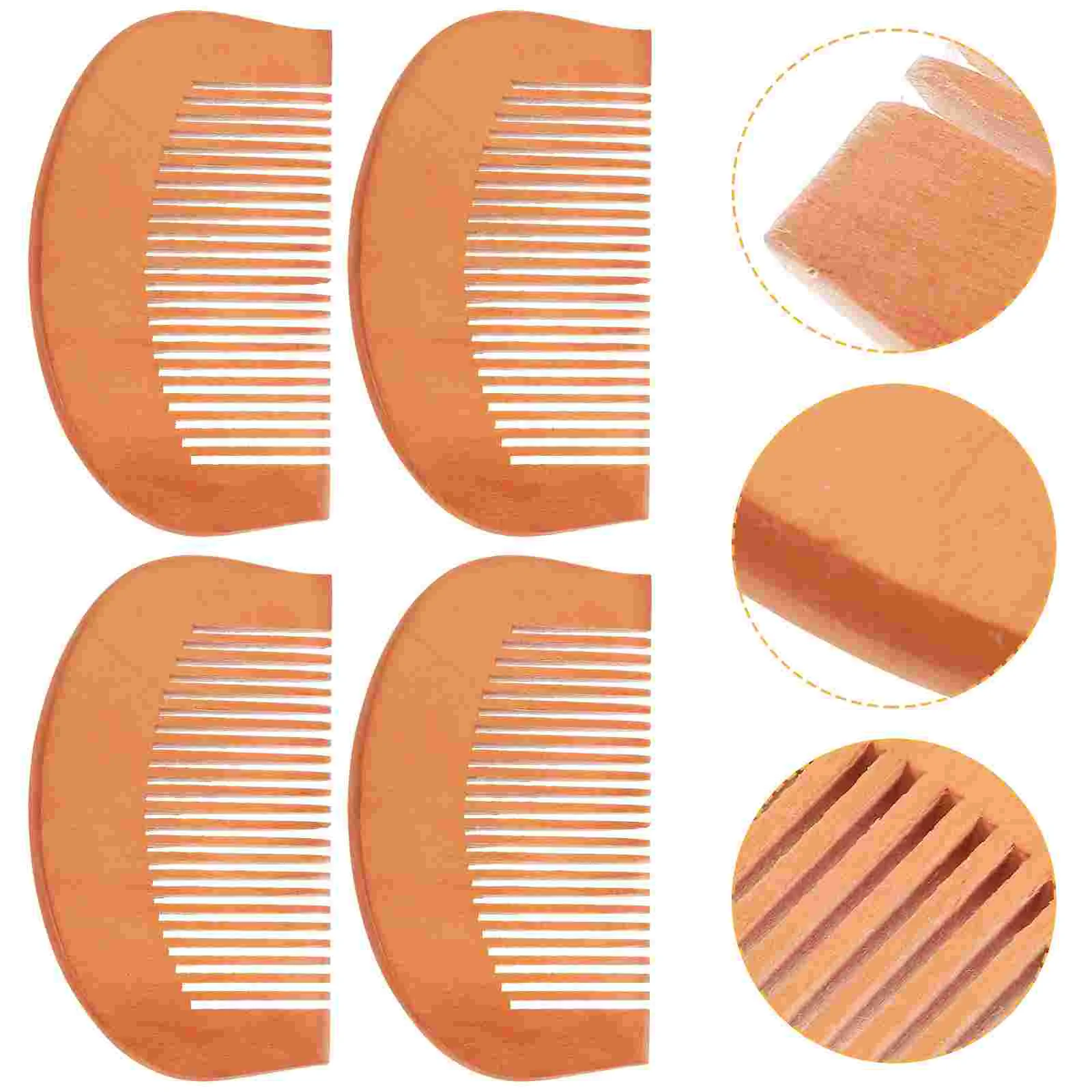 

8 Pcs Comb Curl Hair Wood for Curly Wooden Pocket Anti-static Detangler
