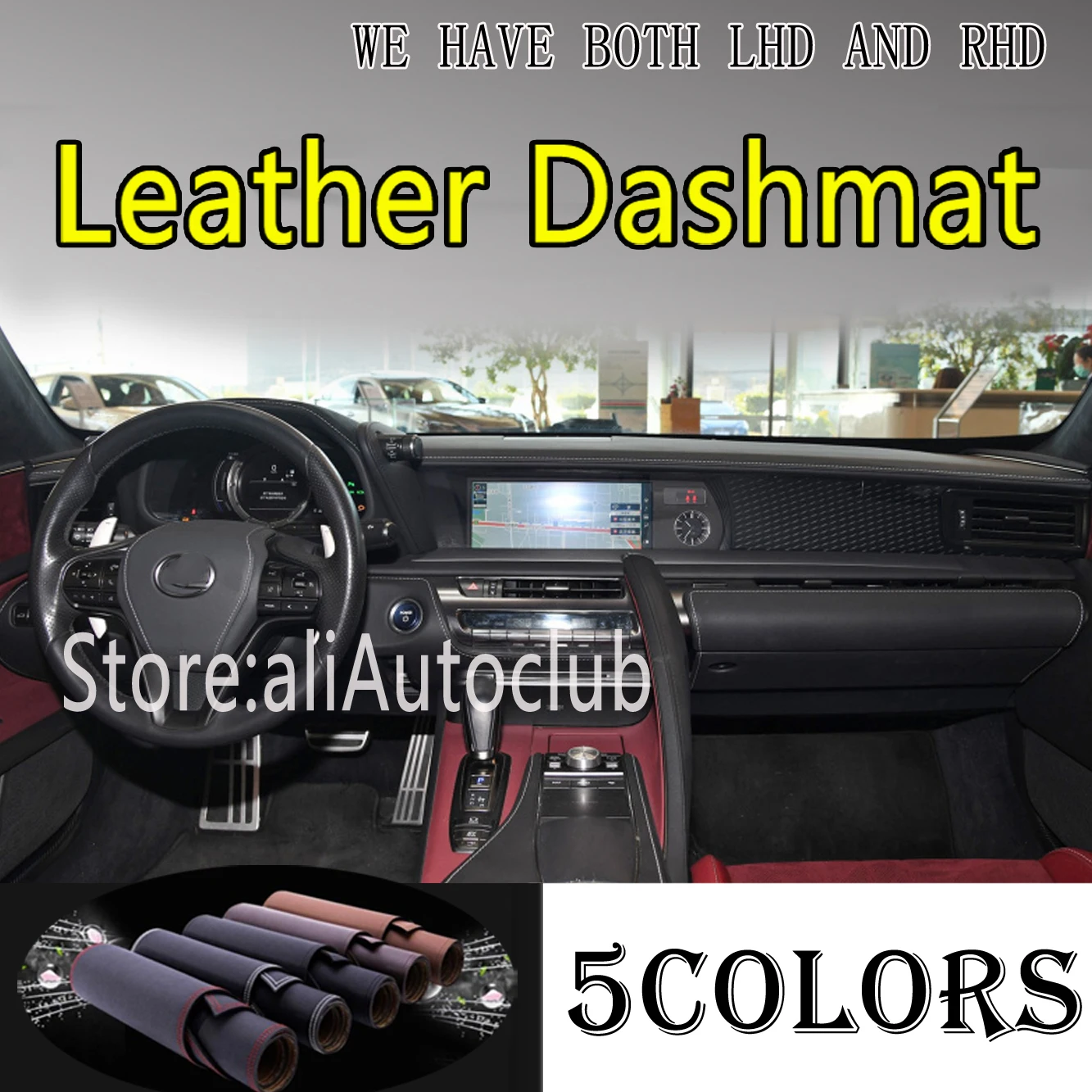 PU Leather Dashmat Suede Dashboard Cover Pad Dash Mat Car Accessories Carpet  Auto For Lexus LC 500 500H LC500 LC500H 2016-2022 AliExpress