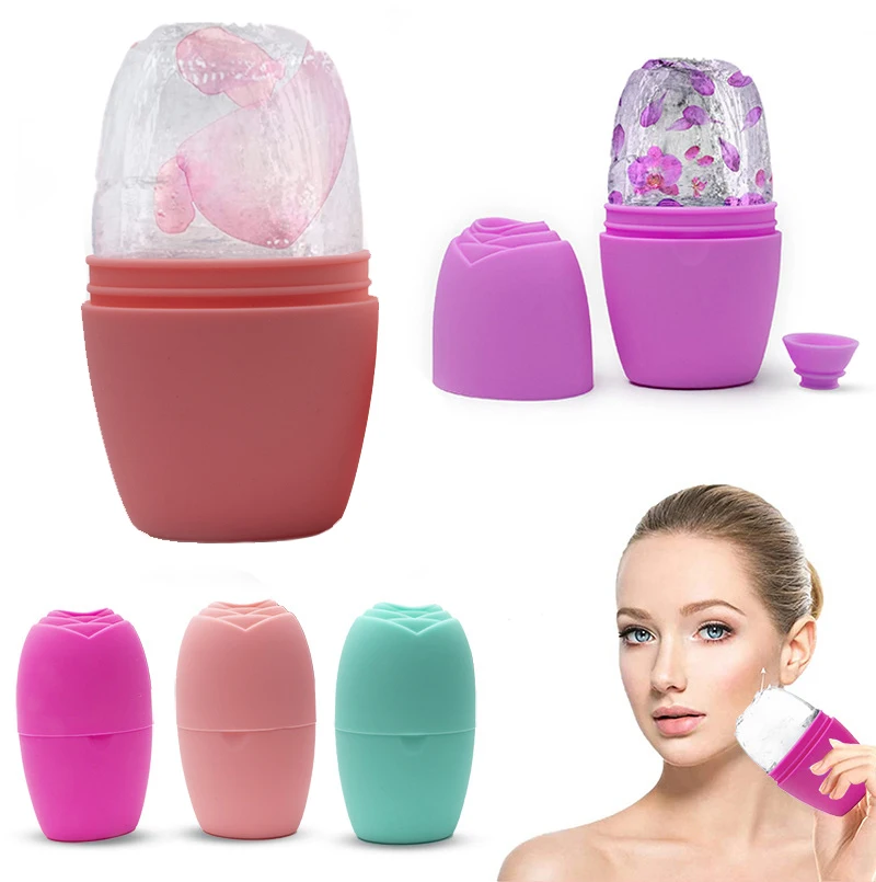 Silicone Ice Cube Trays Ice Globe Ice Balls Face Massager Facial Roller
