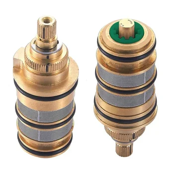 ทองเหลืองเปลี่ยน Thermostatic ตลับหมึกฝักบัววาล์วผสมบาร์ชุดซ่อมห้องน้ําอุณหภูมิน้ําควบคุมตลับก๊อกน้ํา 1