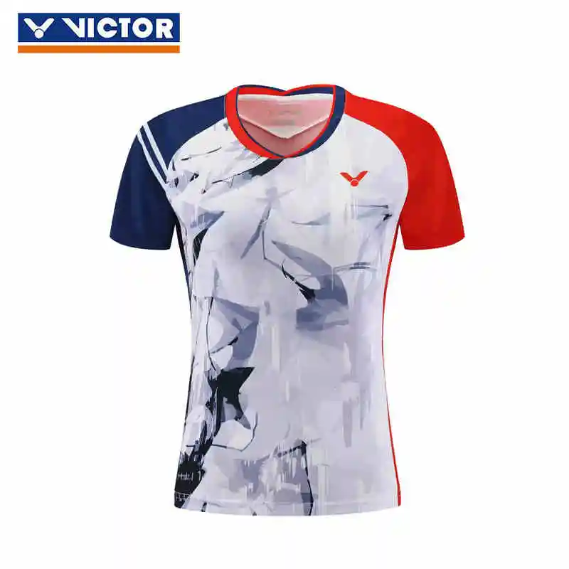 New Victor Victory Badminton Tennis Clothing Sports Short-sleeved T-shirt Comfortable Breathable Sweat-absorbent Top