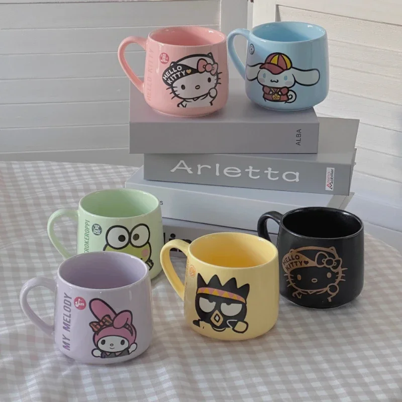 

Kawaii Sanrio Anime Hello Kitty My Melody Cinnamoroll Cute Cartoon Mugs Lovely Sweet Coffee Milk Cup Cute Things for Girls