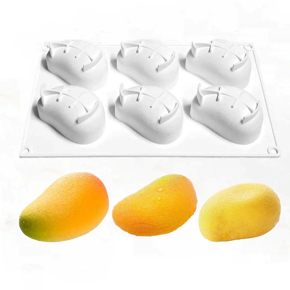 3D Mango Design Silicone Cake Molds Party Pastry Bakeware Fruit Mousse Cake Mould Kitchen Food Grade Dessert Baking Tools 1