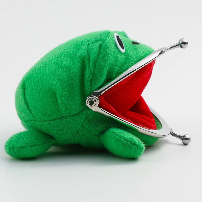 Frog purse Trending Products Adorable Anime Frog Wallet Coin Purse Key Chain Cute Plush Frog Cartoon Cosplay Purse for Women Bag Accessorie