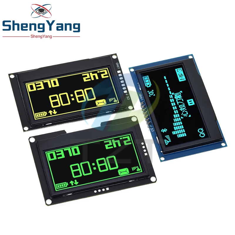 2.4" 2.42 inch 128x64 OLED LCD Display Module SSD1309 12864 7 Pin SPI/IIC I2C Serial Interface for Arduino UNO R3 C51