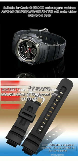 Strap G Shock M101 For Casio G-Shock AW-590/591/5230/282B AWG-M100