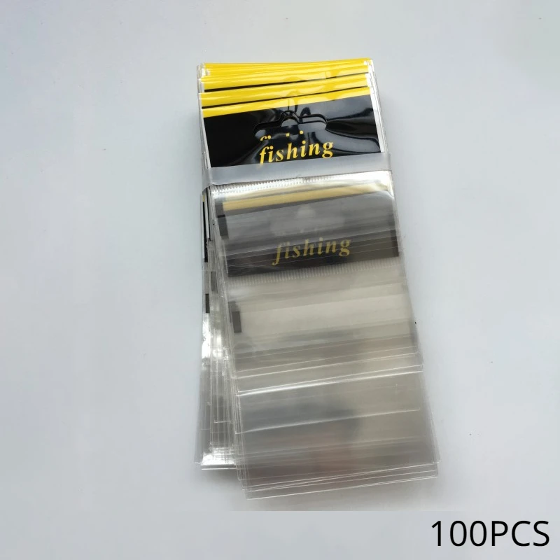 

100Pcs Fish Bags Hook Fishing Accessories Fishing Bag For Fishing Shop Packing Bags OPP Small Tools Peche Accessoire pesca