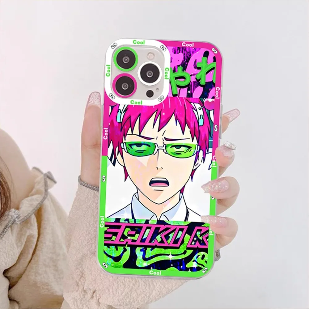 Cute anime the disastrous life of saiki k Phone Case For iPhone 15 14 13 12 11Pro Max XSMAX X XR 14 15 Plus Clear Soft Cover