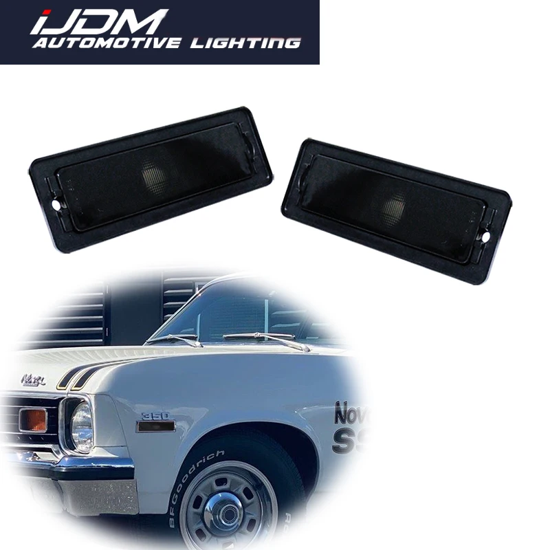 

Автомобильный передний или задний бампер с дымчатой линзой, боковой маркер, оболочки для Chevy Nova 1970, 1971, 1972, 1973, 1974, без лампы/розетки