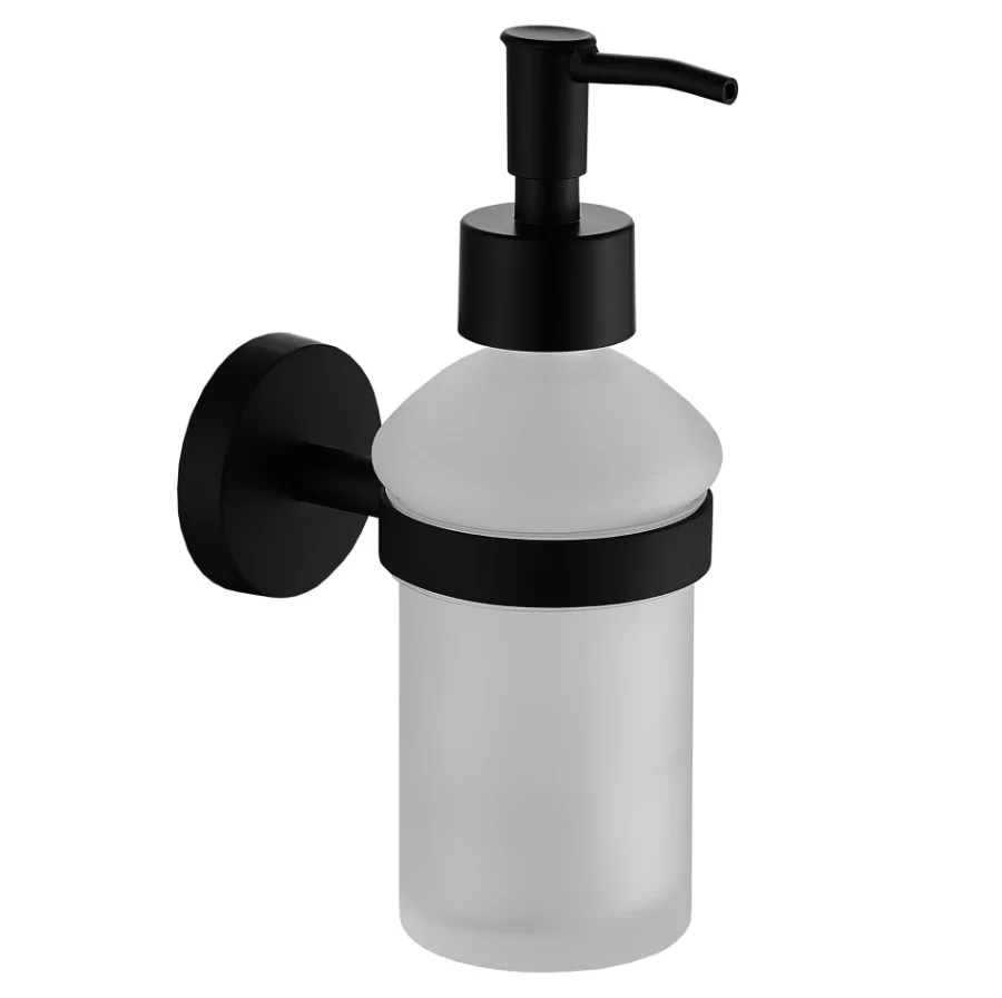 Hand press soap bottle Hotel wall mounted hand sanitizer Black soap box glass dispenser 250ml