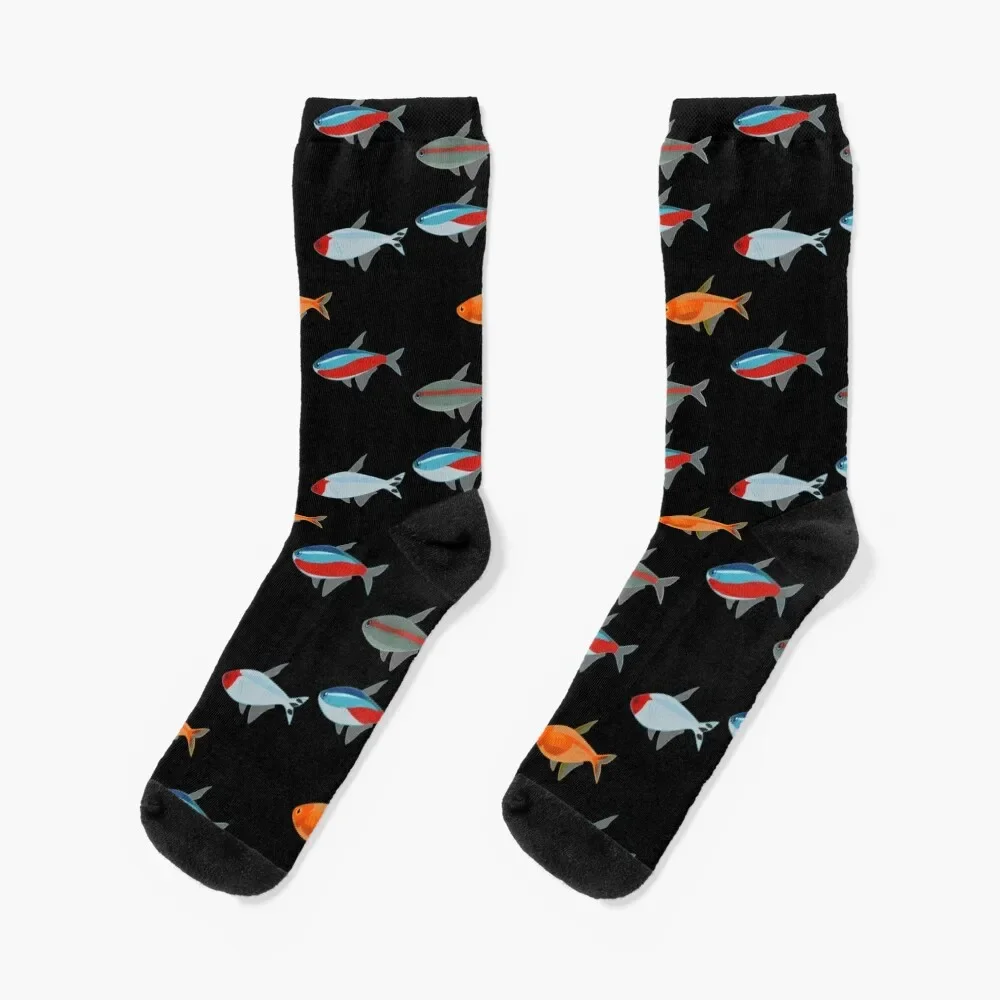 

Freshwater fish Tetra pattern Socks sheer funny sock christmas gift Socks For Women Men's