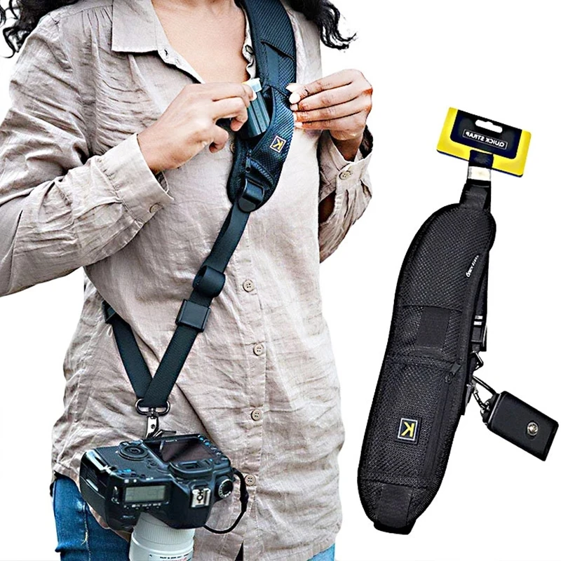 Alça de Ombro Portátil Alça de Pescoço Universal para Dslr Digital Slr Câmera Canon Nikon Sony Quick Rapid Câmera Accessories