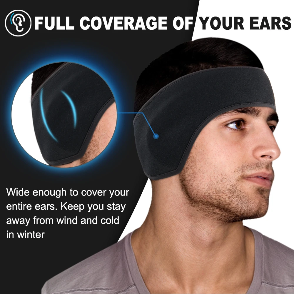 Winter Thermal Fleece Headbands Bandana Ear Warmer Sports sweatband Outdoor Running Fitness Skiing Windproof Elastic Headwear sports headband