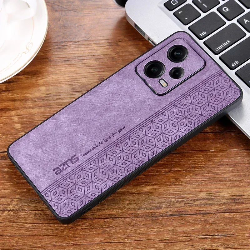 Soft Matte Leather 3D Embossing Phone Case with Full Camera Protection