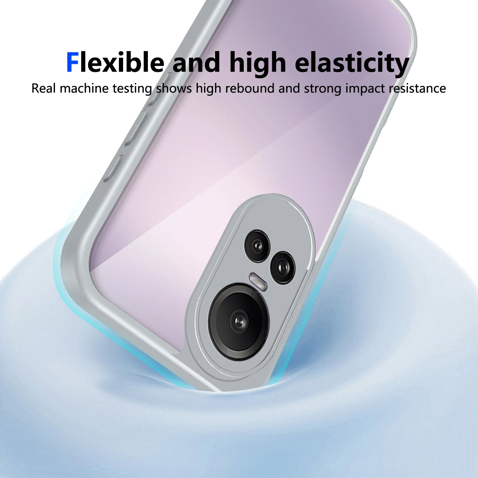 Air Cushion Shockproof Silicone Bumper Clear Matte Back Phone Case