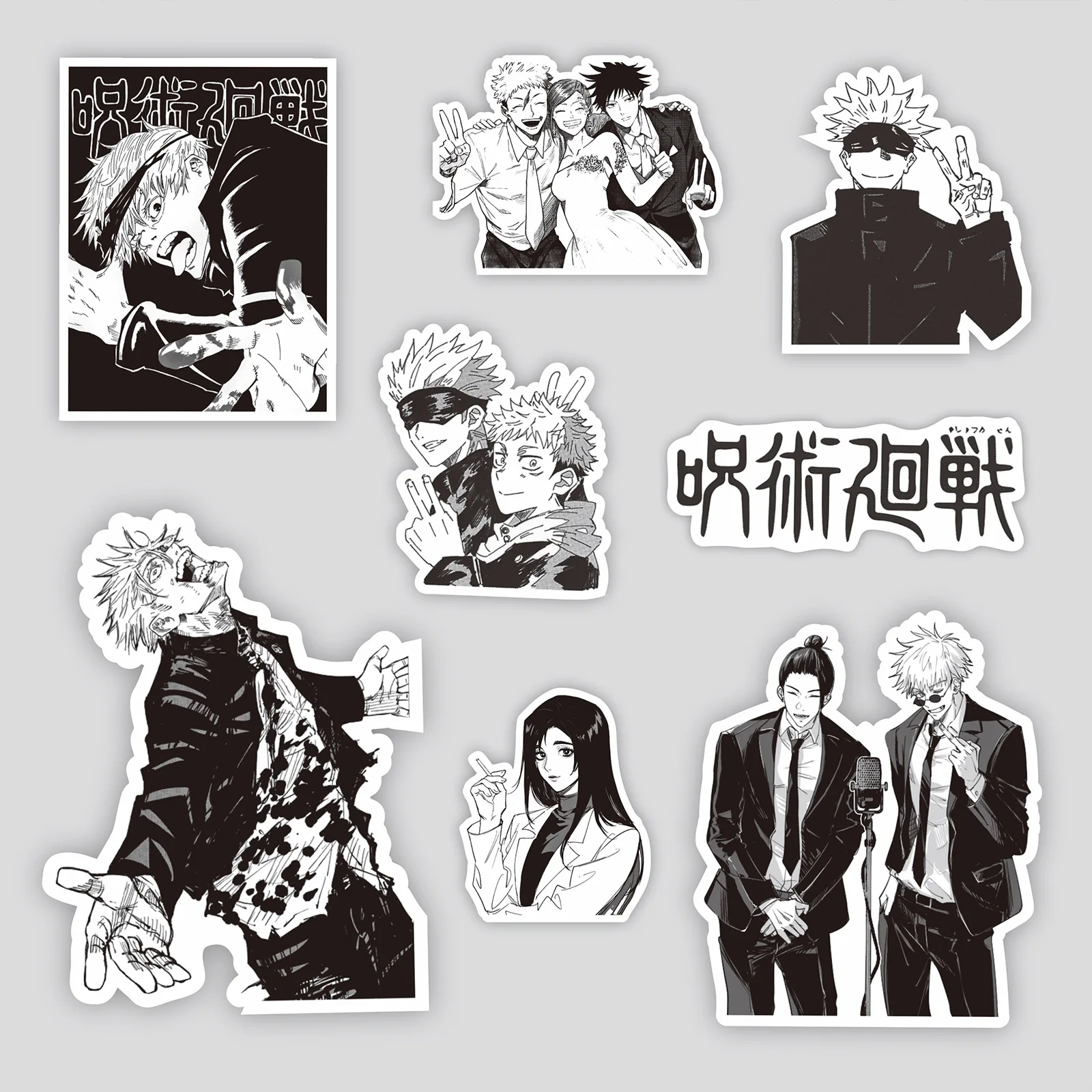 Cartoon Stickers 80PCS Anime Jujutsu Kaisen Itadori Yuji Satoru Gojo Graffiti for Phone Luggage Laptop