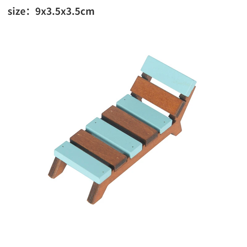 1:12 Dollhouse Miniature Metal Fishing Rod Model Doll Life Scene Decoration Mini boat Mini beach chair Gift Dolls Accessories 