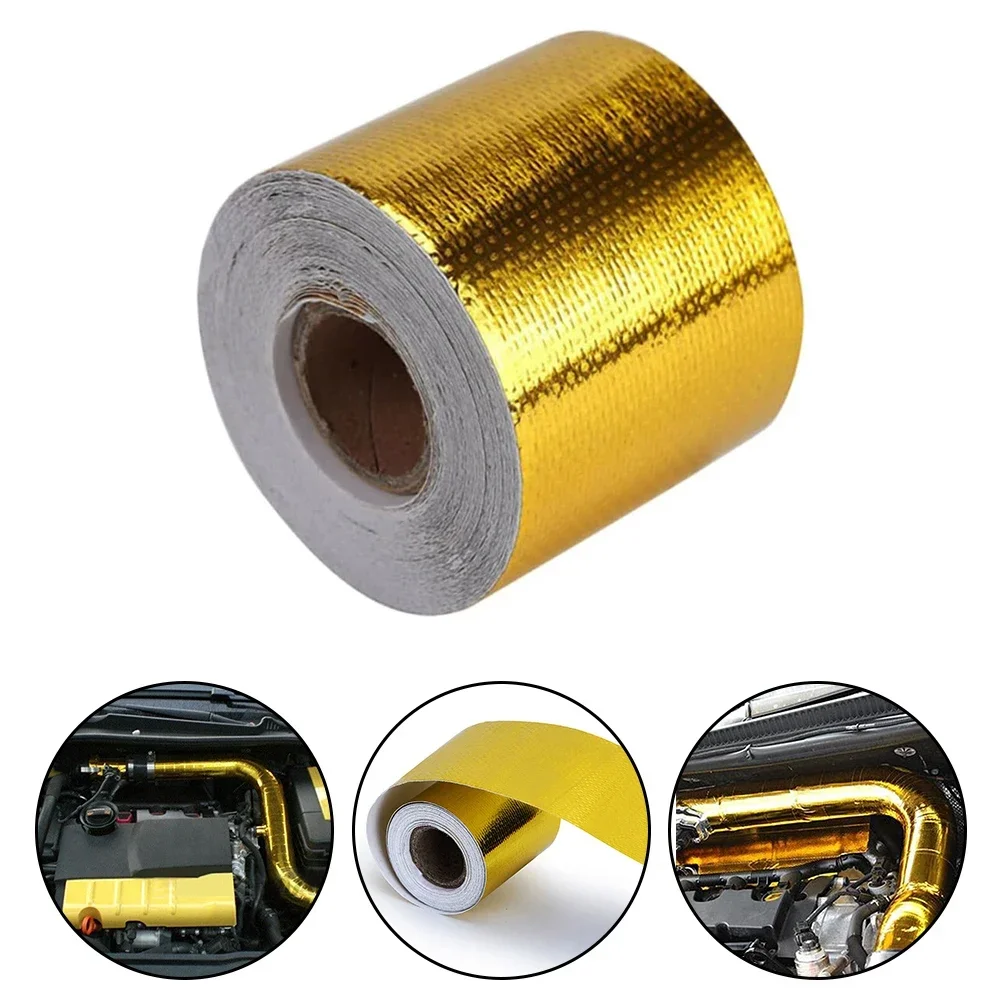 Car Exhaust Wrap Thermal Installation Heat Insulation Tape Roll High Temperature Resistance Note Number Easy Installation