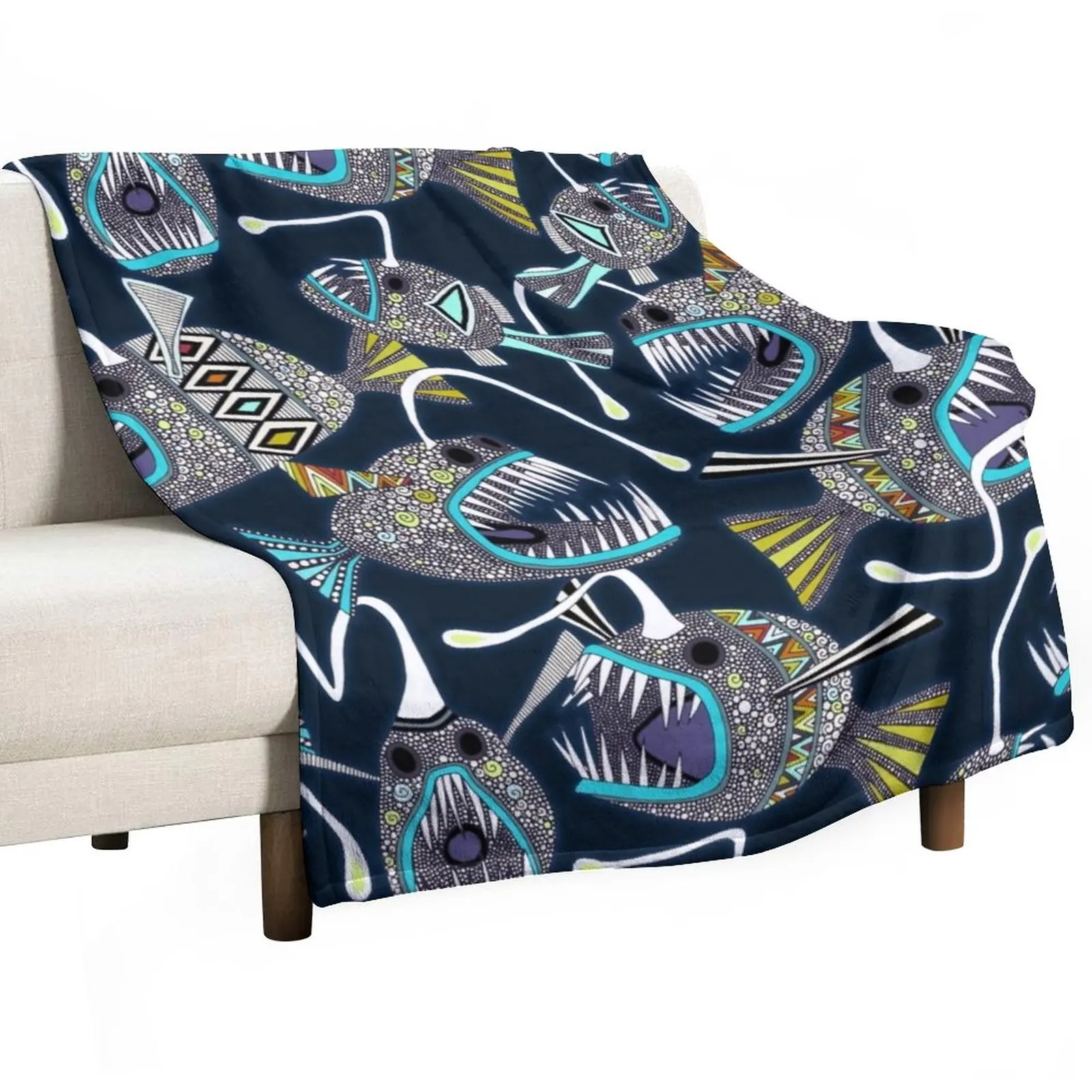 

deep sea anglerfish Throw Blanket Loose Blanket bed plaid Decorative Sofa Blankets