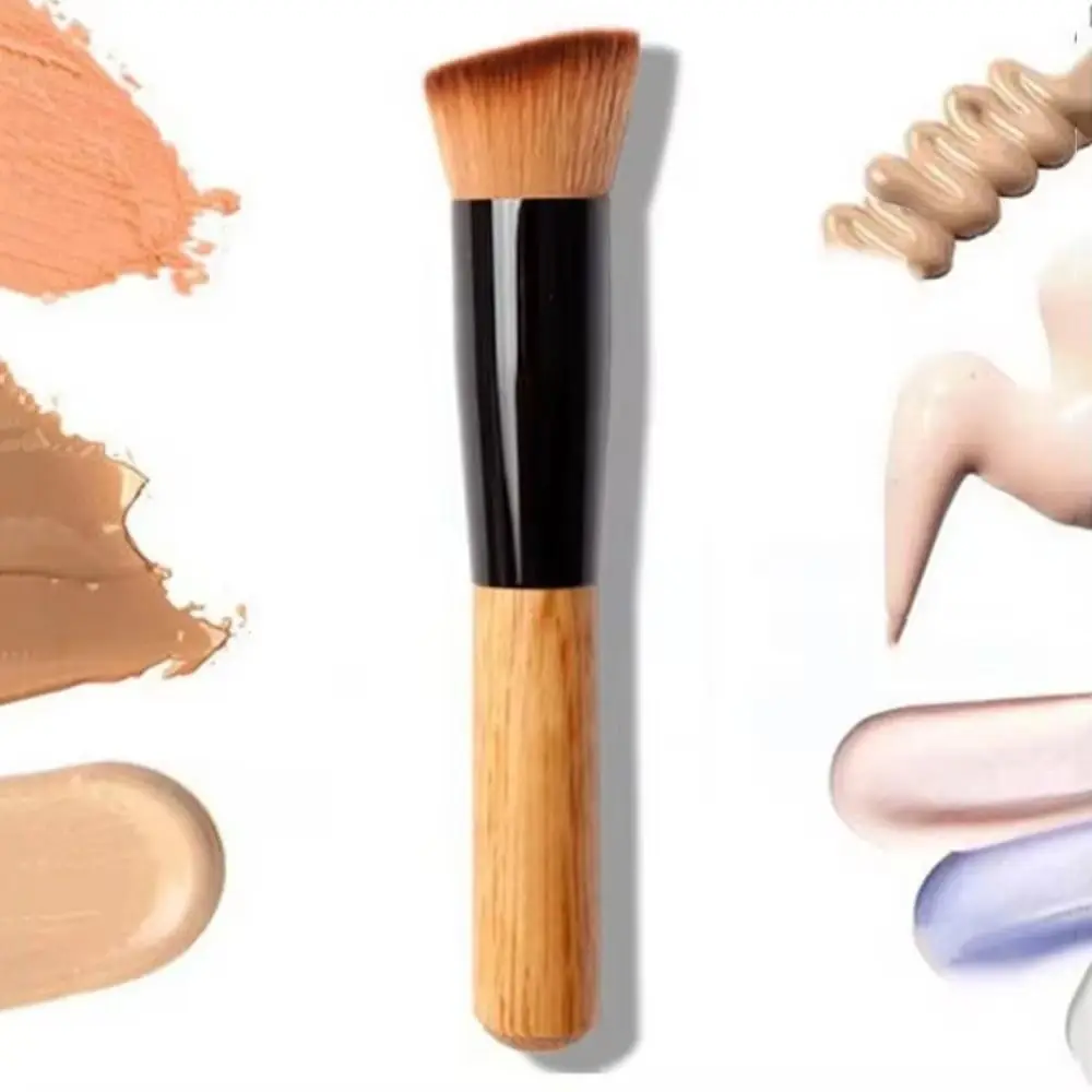 Portable Angled Makeup Brushes Soft Multifunctional Foundation Brush Flat Top Professional Concealer Makeup Brushes