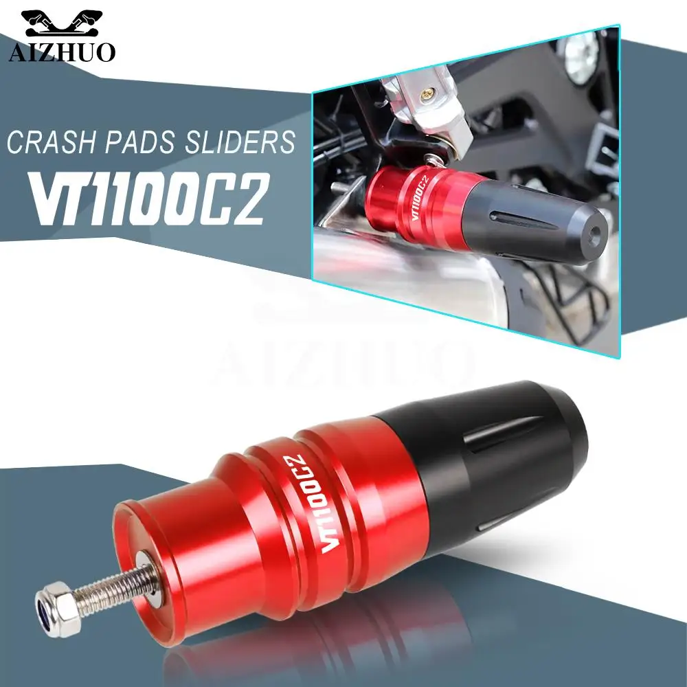 

For HONDA VT1100C2 VT 1100C2 VT 1100 C2 SHADOW 2000-2007 Motorcycle CNC Falling Crash Bar Protection Exhaust Sliders Protector