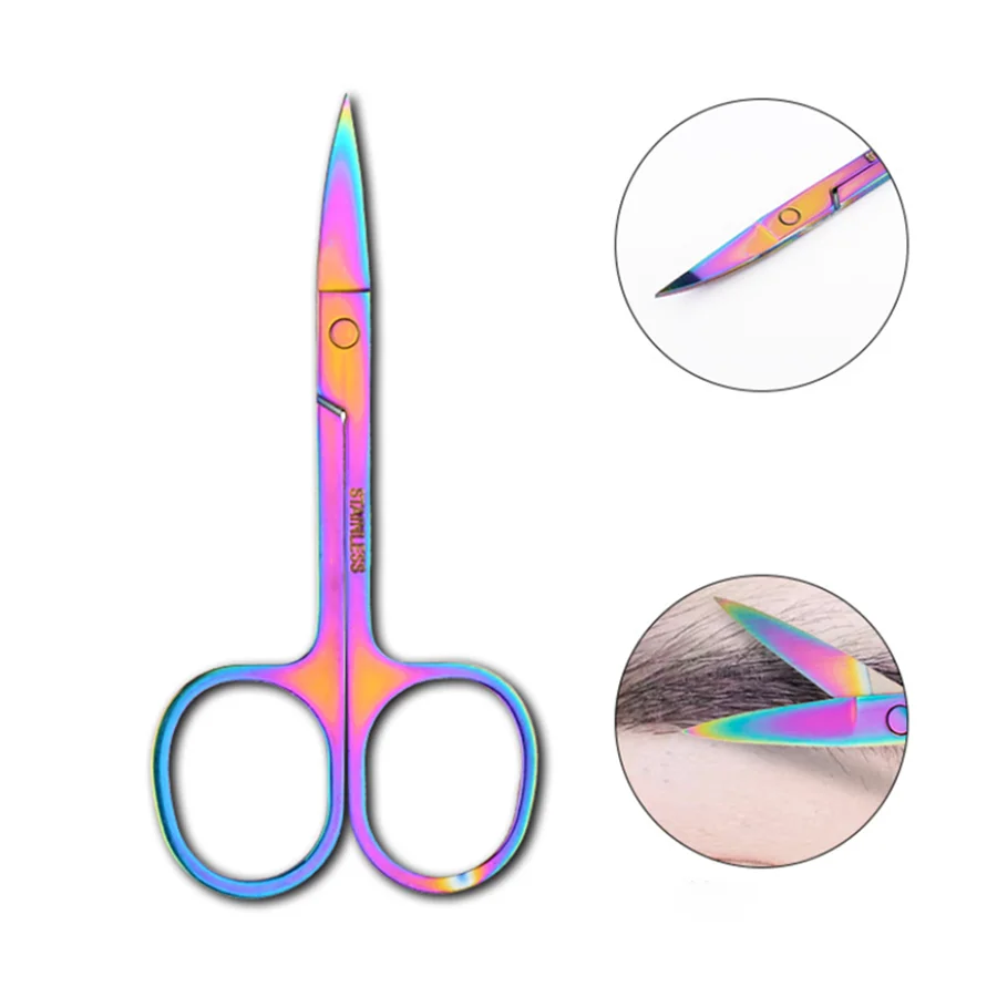 Description Picture 4 of item1 PCS Multi-purpose Small Beard Scissors Eyebrow Scissors Colorful Trimming Tool for Nails & Cuticle