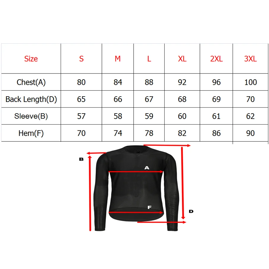 Men's Cycling Base Layer Long Sleeve Bike Sports Bike Shirt Underwear Racing Bicycle Shirt Undershirt