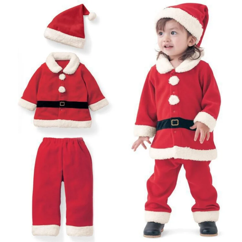 

SOURCE New Year Christmas Clothing Wholesale Santa Claus Three-Piece Set Girls Performance Clothes for Babies