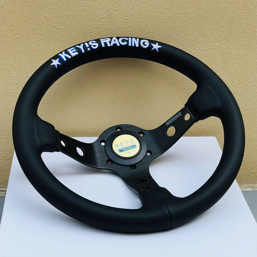 Volante Sportivo 350mm Universale - Piatto Profondo Per Auto Da Corsa - Foto 5