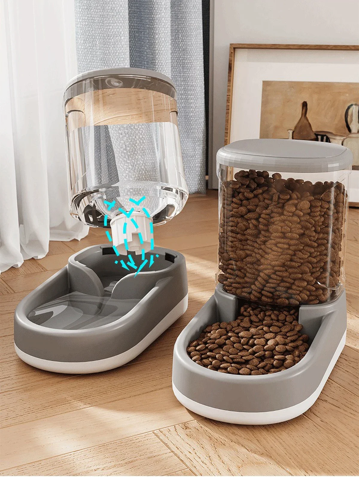 Large Capacity Pet Feeder - 38L Dog Cat Water Dispenser with Anti-Slip Design