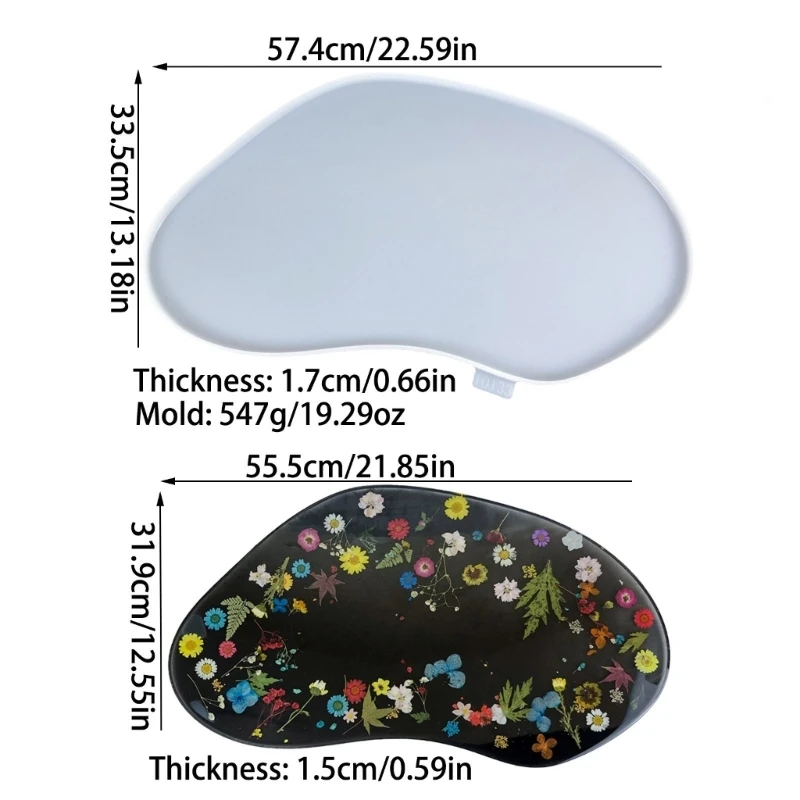 Small Desk Moulds Resin Table Molds Unique Cutting Board Molds Plate Moulds