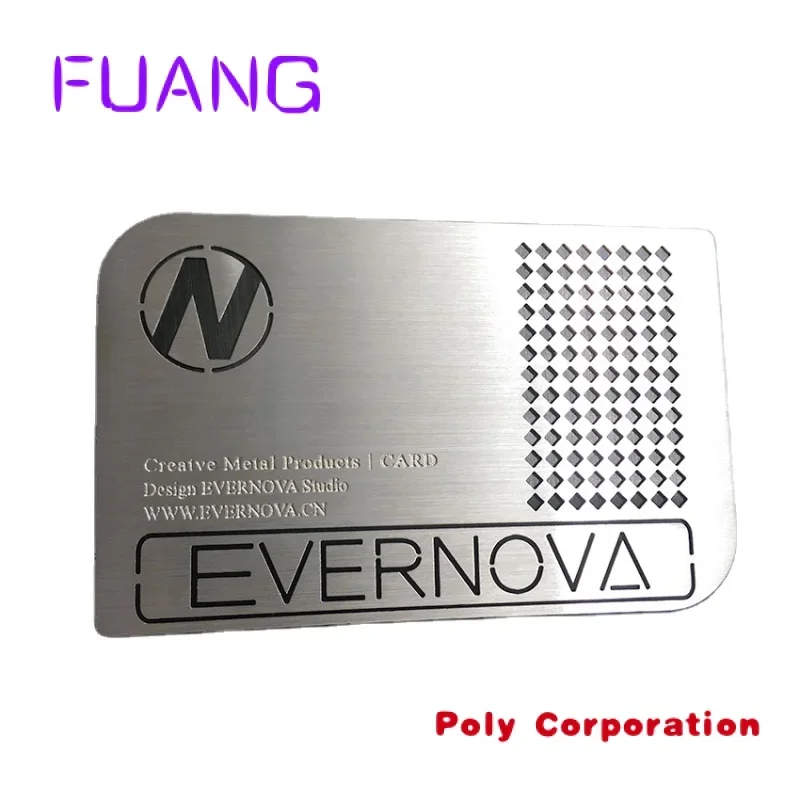 

Custom 2023 New Stainless Steel Customers Customize Their Own Logo Black Metal Nameplate Sublimation Business Card