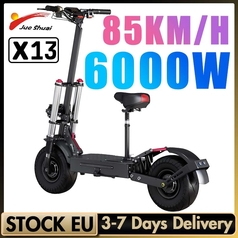 6000w Electric Scooter 60v 85km H Max Speed Folding E Scooter With Seat 100km Max Mileage 13 Big Wheel Electric Scooters Adults Electric Scooters Aliexpress