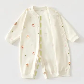 AYNIGIRLL 0-18 متر بدلة أطفال بدون عظم لحديثي الولادة واحدة الصدر رومبير للأولاد والبنات بدلة تسلق بأكمام طويلة 6