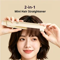 Lisseur et boucleur de cheveux portable 2 en 1, 100 millions d'ions négatifs, 3 couches anti-brûlure, faible puissance 26W, sûr pour les voyages 1