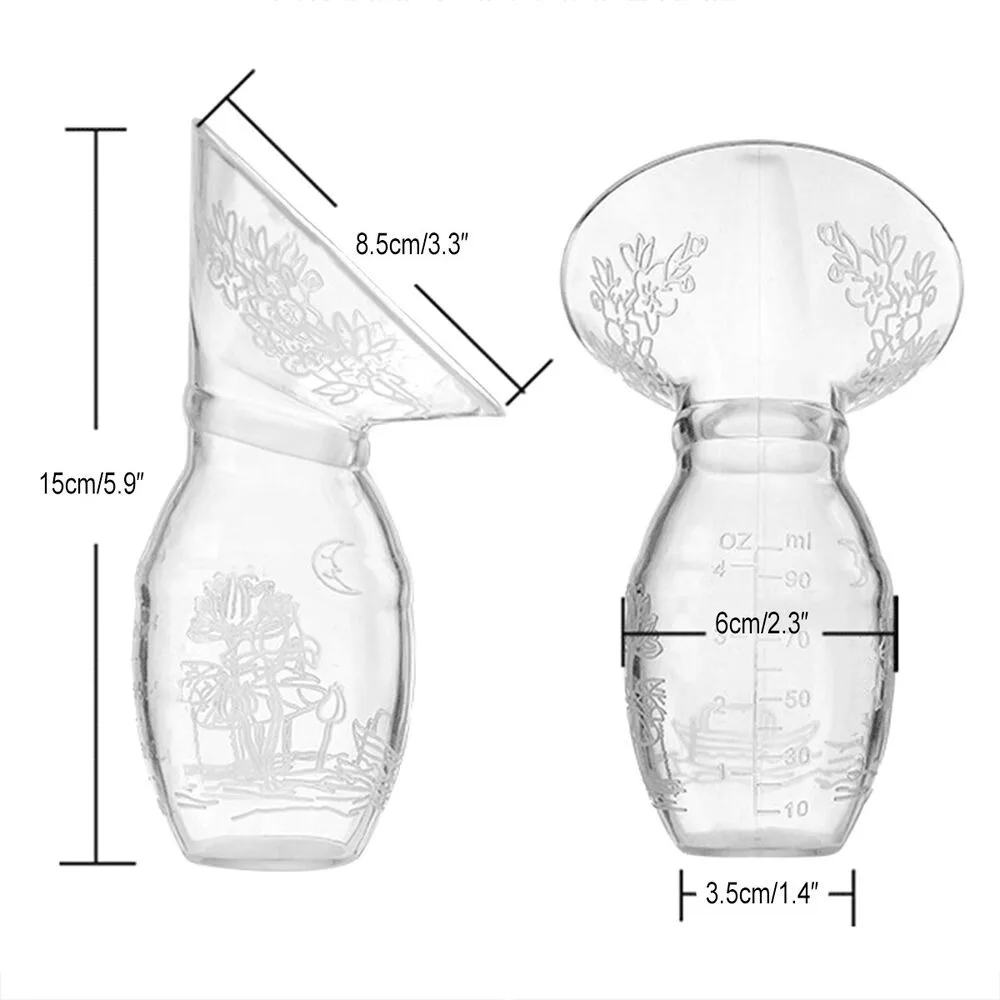 Breast Pump Breast Milk Catcher Silicone Baby Breastfeeding Manual Breast Milk Pump Collector Feeding Suction