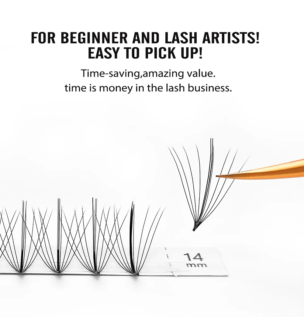 NATUHANA Wispy Premade Fan Lashes 7D 9D Long Stem Premade Volume Wimpernverlängerung Sharp Stem Sandwich Individuelle Kunstwimpern – Detail 5
