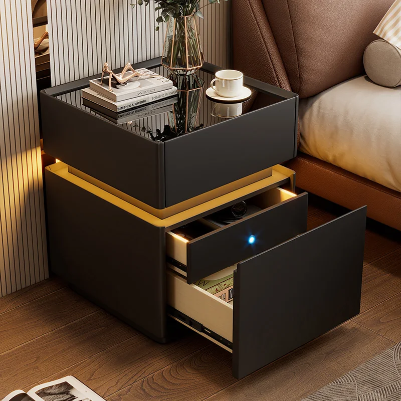 Drawers Storage Nightstand Modern Trendy Luxury Nordic Bedside Table Simple Minimalist Comodas De Quarto Bedroom Furniture