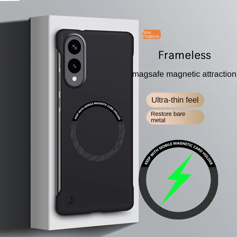 Frameless Magnetic Wireless Charging Case - Durable Hard PC Cover