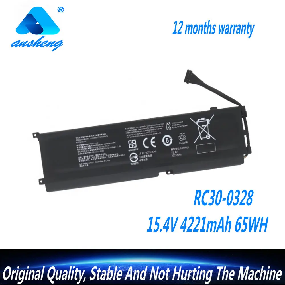 

NEW RC30-0328 Laptop Battery For Razer Blade 15 2020 RZ09-0328 RZ09-03304x RZ09-03305x RZ09-0330x 15.4V 4221mAh 65WH