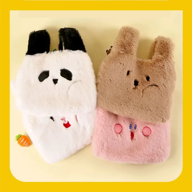 

Белая и розовая милая плюшевая маленькая сумочка с животными от производителя, сумка для макияжа, товары для хранения на каждый день