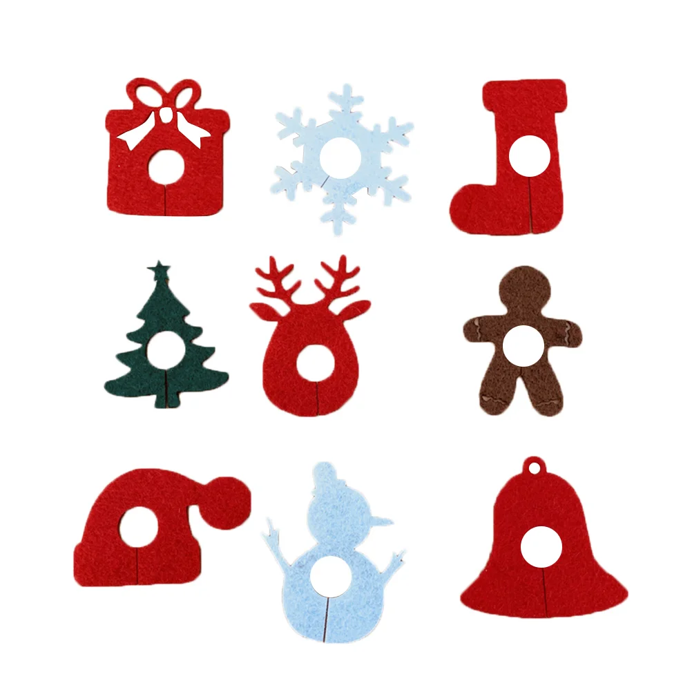 

9pcs/Set Christmas Wine Glass Marker Creative Charms Drinking Cup Identifier Party Cup Sign Festival Decors Christmas Supplies
