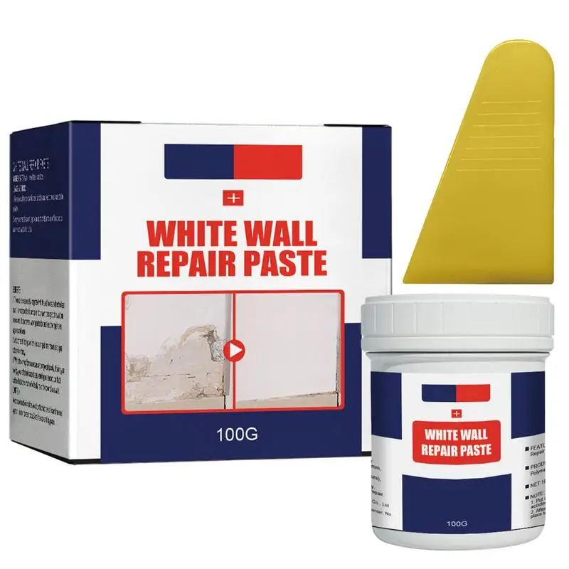 

Wall Repair Paste Mouldproof Wall Crack Wall Mending Agent Paint Nail Hole Quick-Drying Restore Cream With Scraper