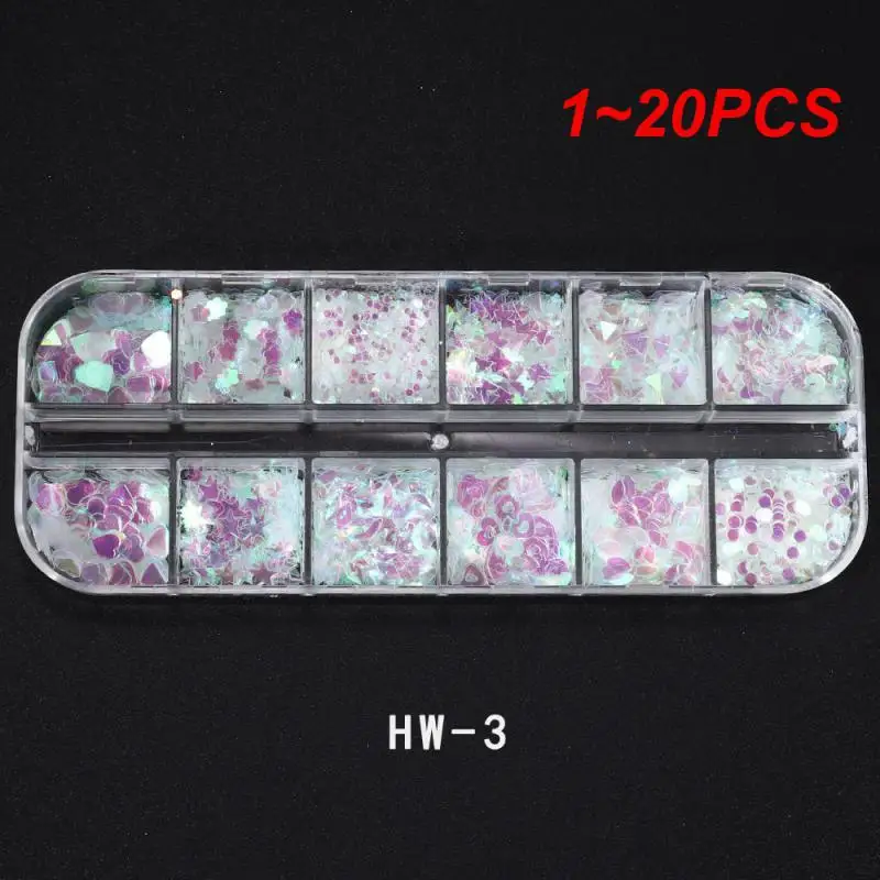 1 ~ 20Pcs Griglie Unghie Iridescenti Aurora Glitter Crystal Fire Flakes Holographic Sparkle Paillettes Charms Gel Polish Manicure Flash