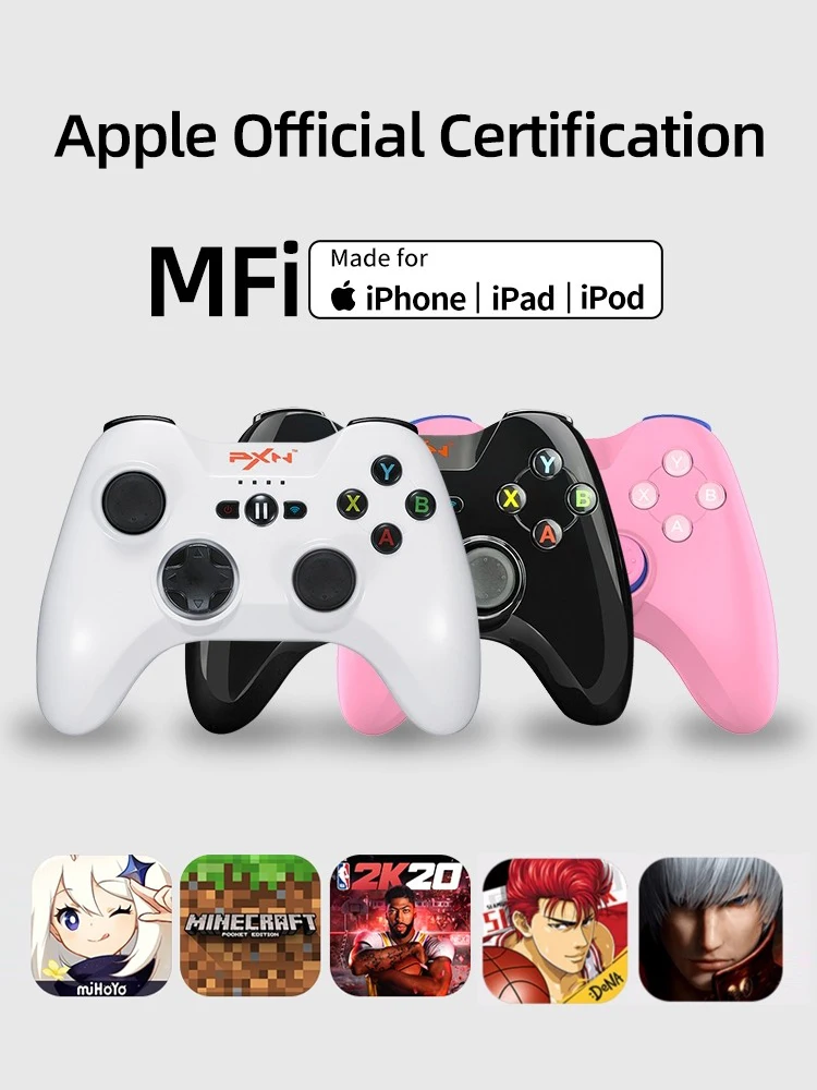 新しい季節 Pxn Iphone Mfi 6603用のゲームコントローラー ワイヤレス Bluetooth Ios Apple Tv Ipadと互換性があります 世界新記録達成 Www Arcenciel Org