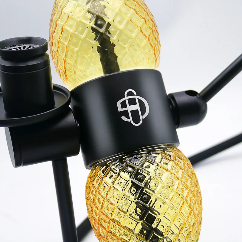 Pineapple Gravity Hookah Metal Glass Arabian Hookah Pipe Smoking Accessories Glass Pipes for Smoking Shisha Pipes Accessories
