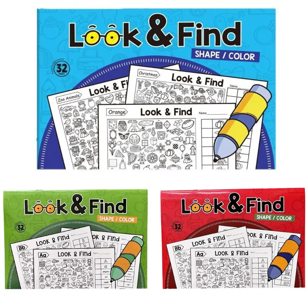 Children's Look and Find Visual Perception Coloring Book - 32 Pages of Fun and Focus